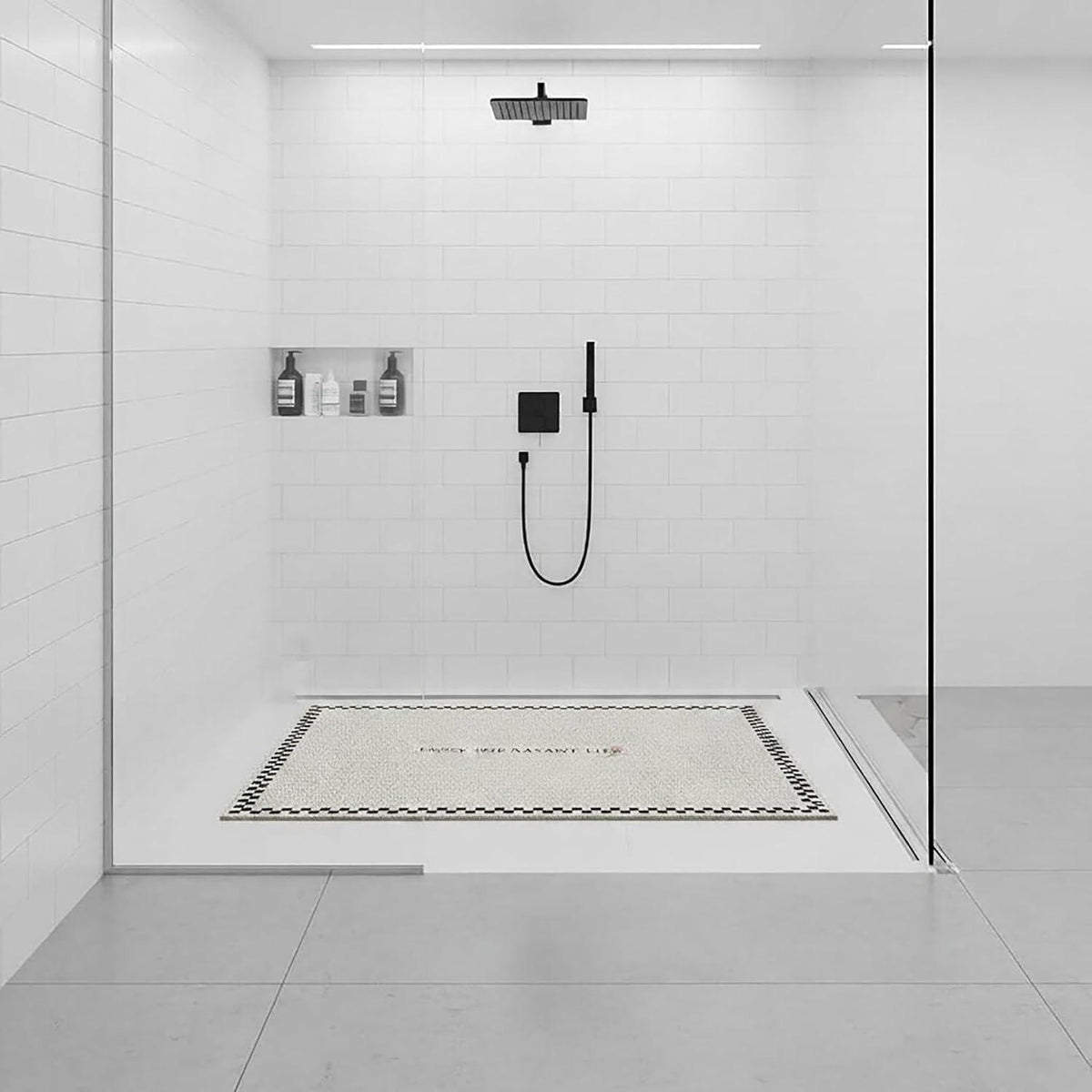 Rutschfeste Duschmatte 80x100 cm – Weich, Komfortabel & Zuschneidbar