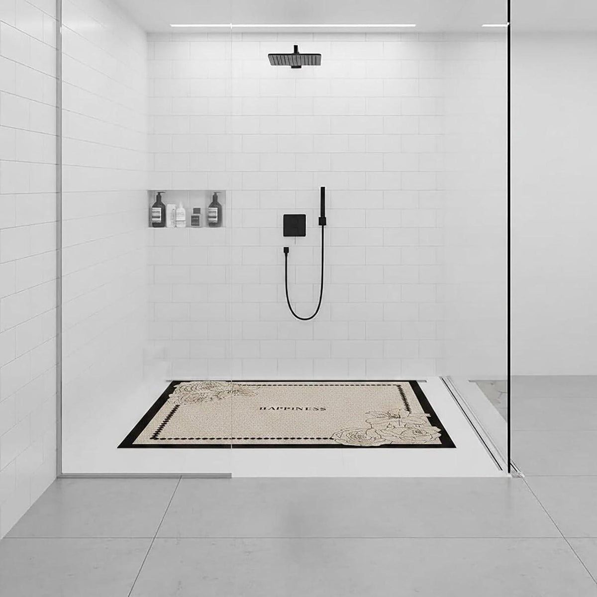 Rutschfeste Duschmatte 100x150 cm – Weich, Modern & Schnell Trocknend