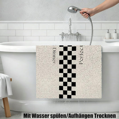 Rutschfeste Duschmatte 100x120 cm – Weich, Modern & Zuschneidbar