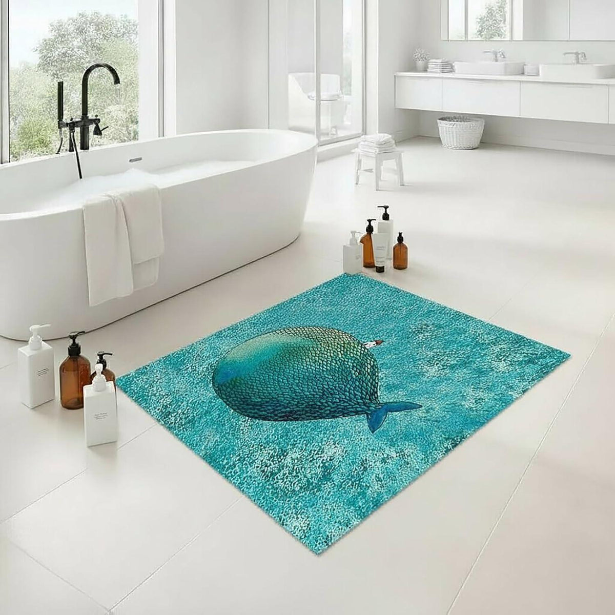 Rutschfeste Duschmatte 100x100 cm – Modern & Komfortabel