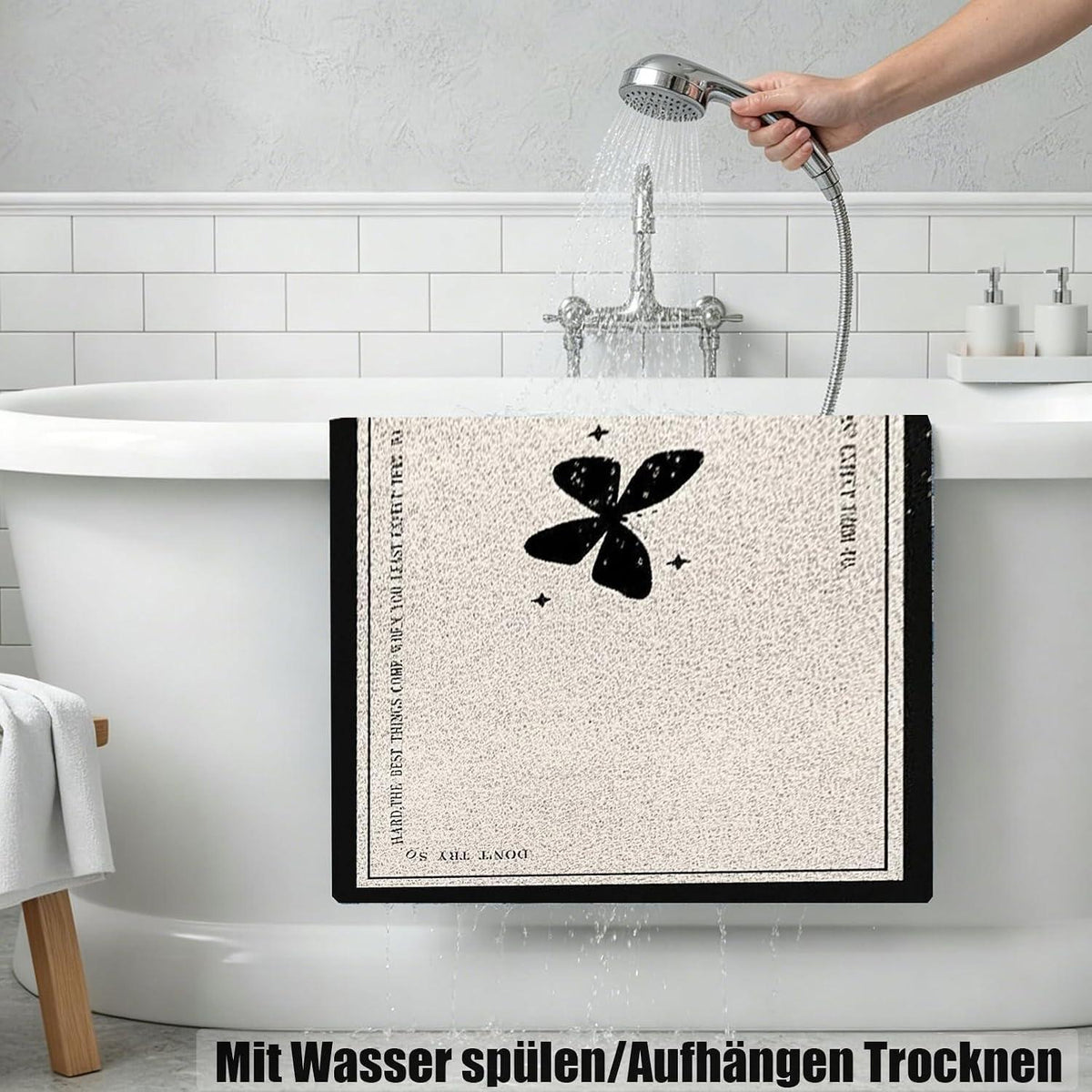 Rutschfeste Duschmatte 100x120 cm – Weich, Komfortabel & Zuschneidbar