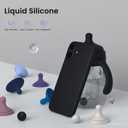 iPhone 16 Plus Hülle Silikon, dünne Handyhülle flüssiges Silikon
