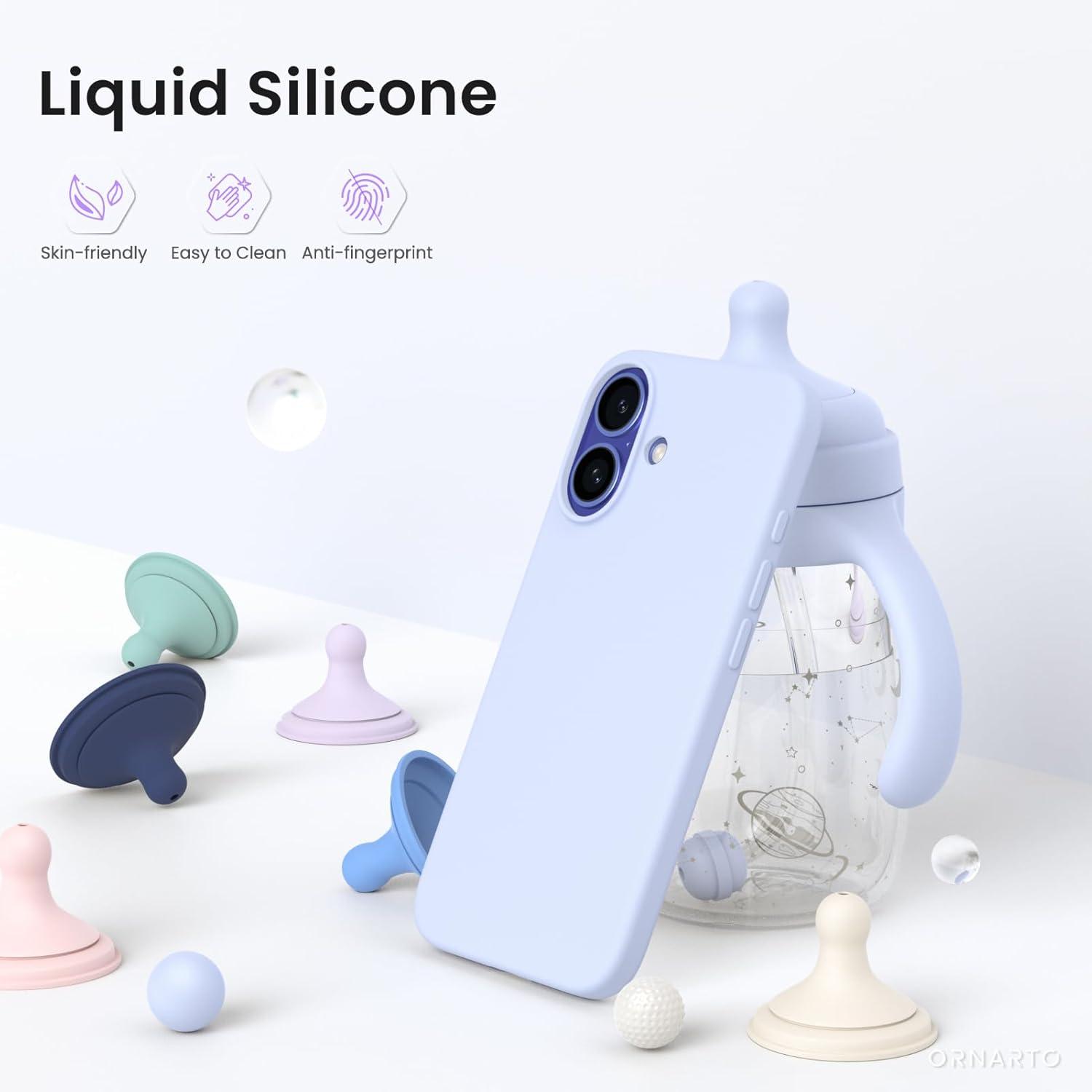 iPhone 16 Hülle Silikon | Flüssiges Silikon | Kratzfeste Schutzhülle