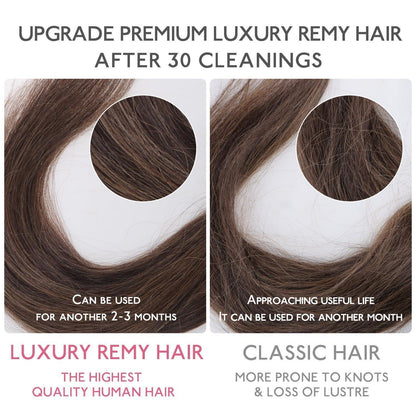 Echthaar Nano Ring Extensions Platinblond 40cm