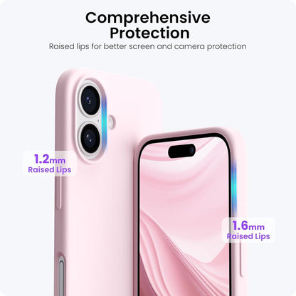iPhone 16 Plus Hülle Silikon 6,7 Zoll Kratzfeste dünne Handyhülle 2024 - Rosa