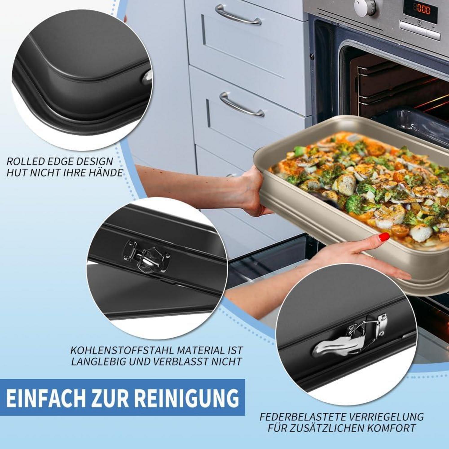 Rechteckige Marrzuplex Springform SafeClicK antihaftbeschichtet