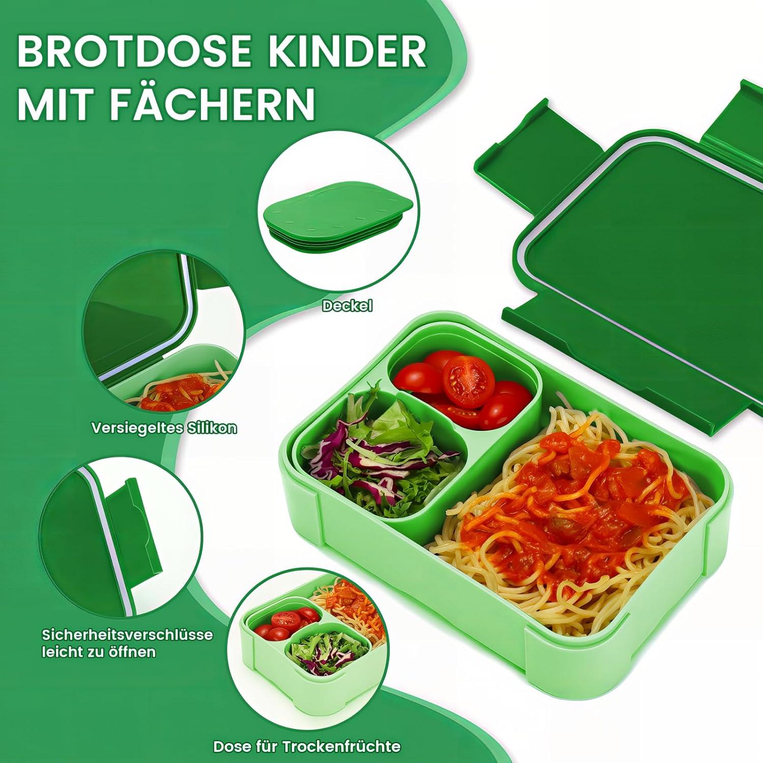Brotdose Kinder 900ml Bento Box Auslaufsicher Lunchbox