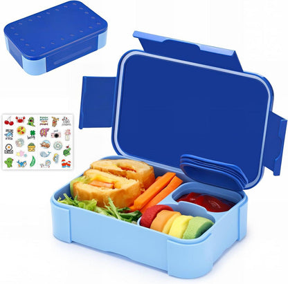 Brotdose Kinder Lunchbox Bento Box 900ml Auslaufsicher Blau