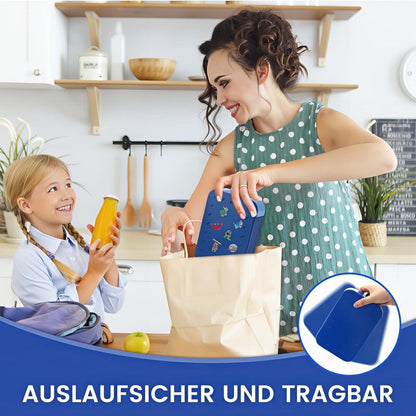 Brotdose Kinder Bento Box Lunchbox 900ml Auslaufsicher Blau