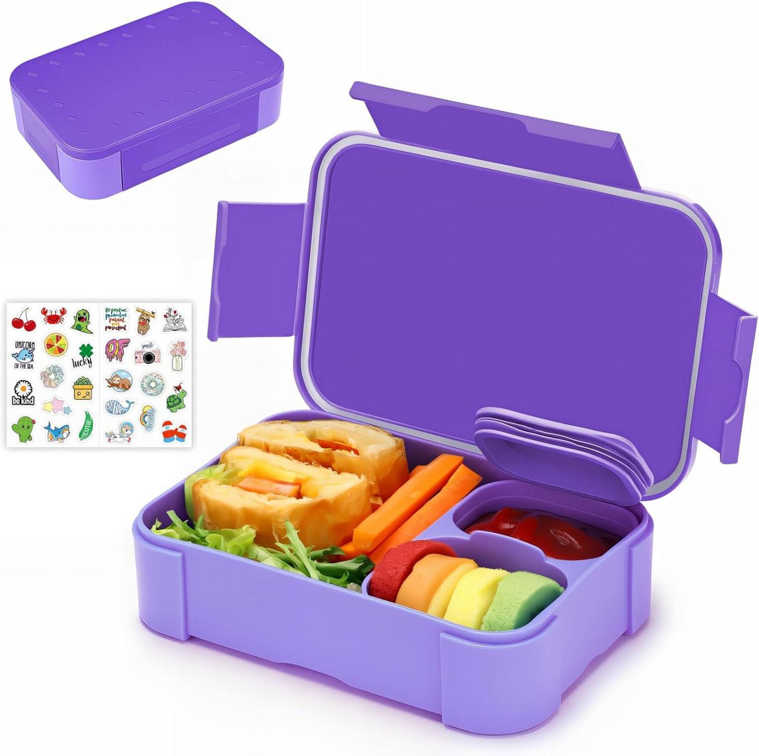 Bugucat Brotdose Kinder mit Fächern 900ml Bento Lunchbox Auslaufsicher