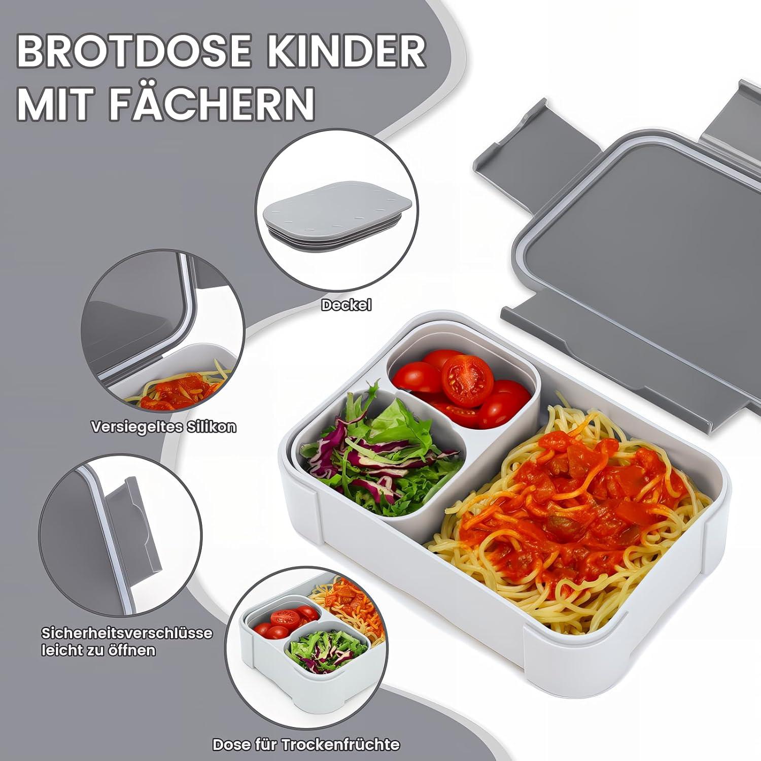 Bugucat Brotdose Kinder Bento Box Auslaufsicher Lunchbox