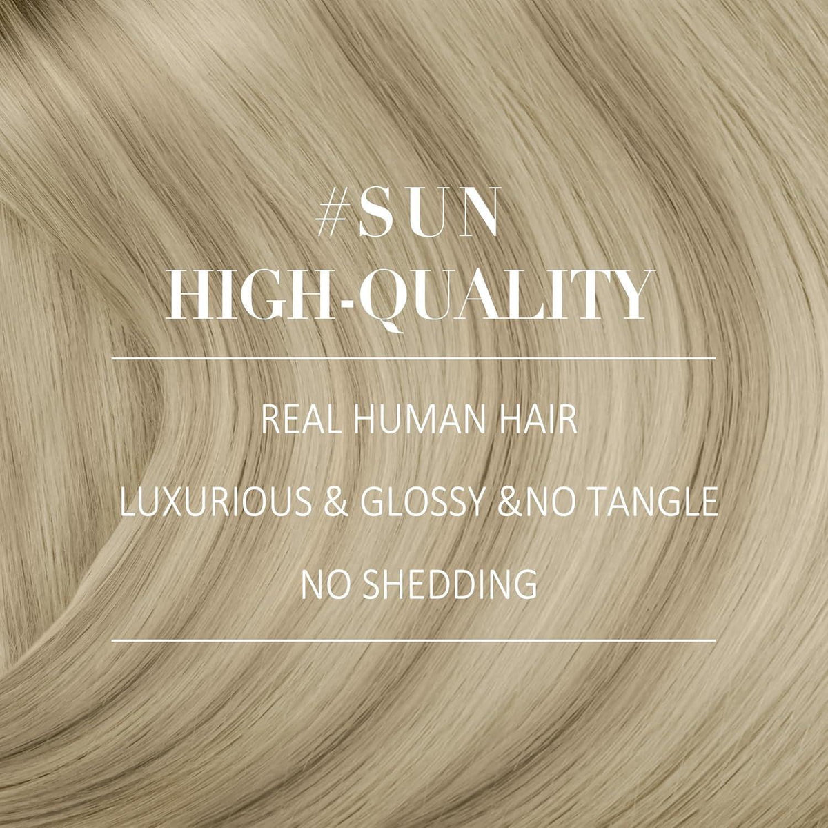 Echthaar Nano Ring Extensions Blond 60cm Aschblond Platinblond