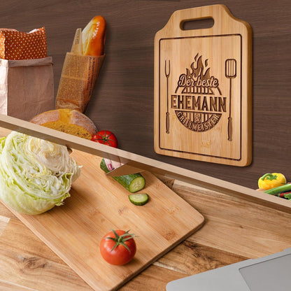 Giftasy Bambus Schneidebrett - Geschenk für
