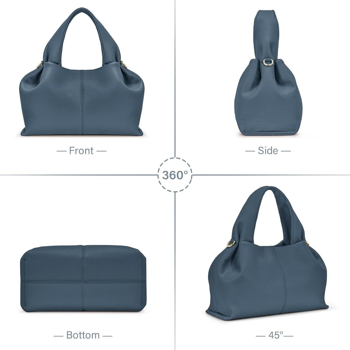 Damen Crossbody Bag Klein Umhängetasche Dumpling Abnehmbarer