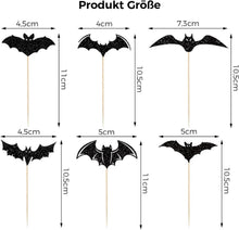 Halloween Cupcake Toppers Fledermaus Tortendeko Set 24 Stück