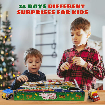 Adventskalender Baufahrzeuge Spielzeug 2026, Kinder Junge