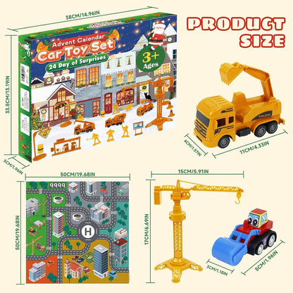Adventskalender Baufahrzeuge Spielzeug 2026, Kinder Junge