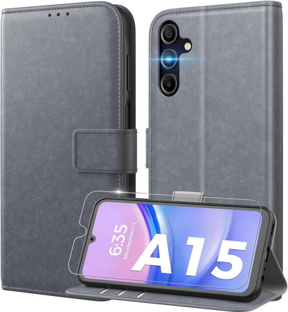 Handyhülle für Samsung Galaxy A15 5G 4G mit Panzer Schutzglas