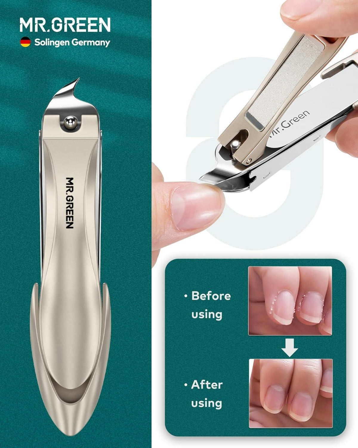 Professionelles Maniküre Set Edelstahl Premium Nagelknipser Pediküre