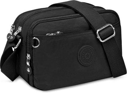 Umhängetasche Damen Leichte Nylon Wasserdicht Crossbody Bag mit 10