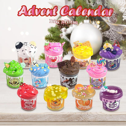 DIY Schleim Adventskalender 2026 für Kinder Fluffy Crystal