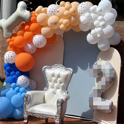 12 Zoll Luftballons Blau Orange Party Paw Hund Thema 60 Stk