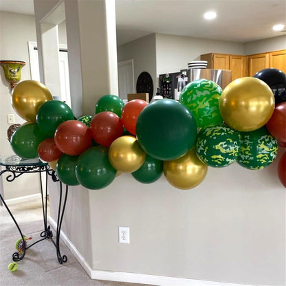 60x Luftballon Grün Braun Militär Latex Helium 12 Zoll für Party Deko Armee Jagd