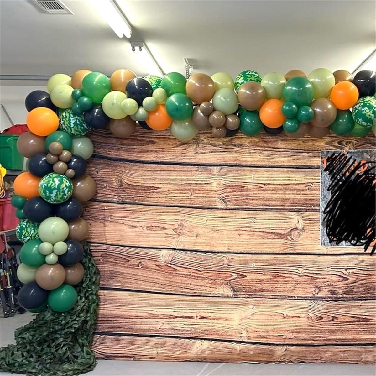 60x Luftballon Grün Braun Militär Latex Helium 12 Zoll für Party Deko Armee Jagd