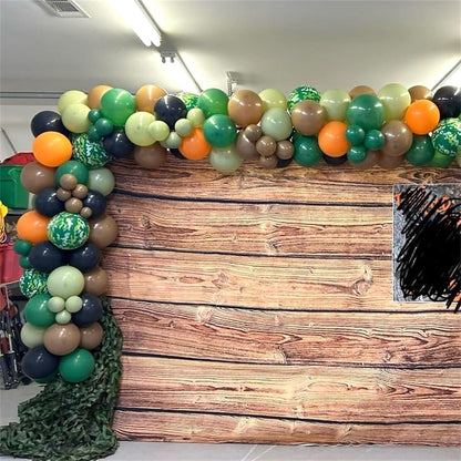 60x Luftballon Grün Braun Militär Latex Helium 12 Zoll für Party Deko Armee Jagd
