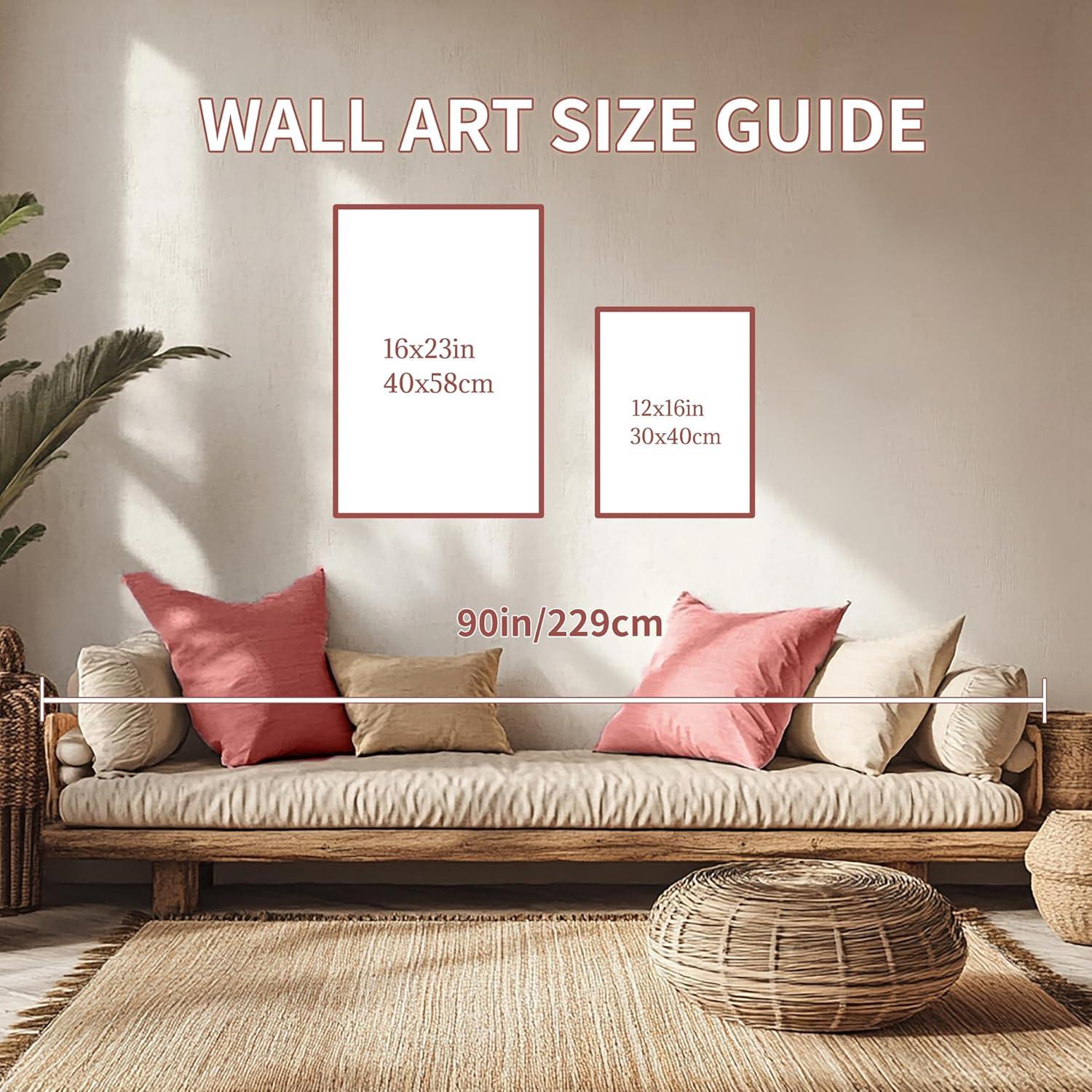 Aquarell Wald Leinwand Bilder Set Wohnzimmer Schlafzimmer Natur