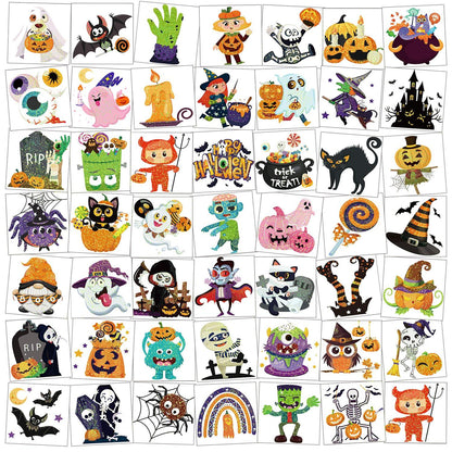 Halloween Glitzer Kinder Tattoos Set 96 Blätter Halloween Motive