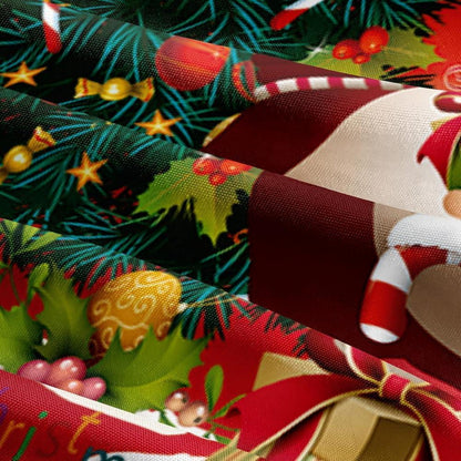 Weihnachts Bettwäsche Set 155x220 Rot Grün 3-teilig für Kinder
