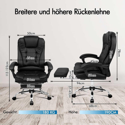 Ergonomischer Bürostuhl mit Wärmemassagefunktion und