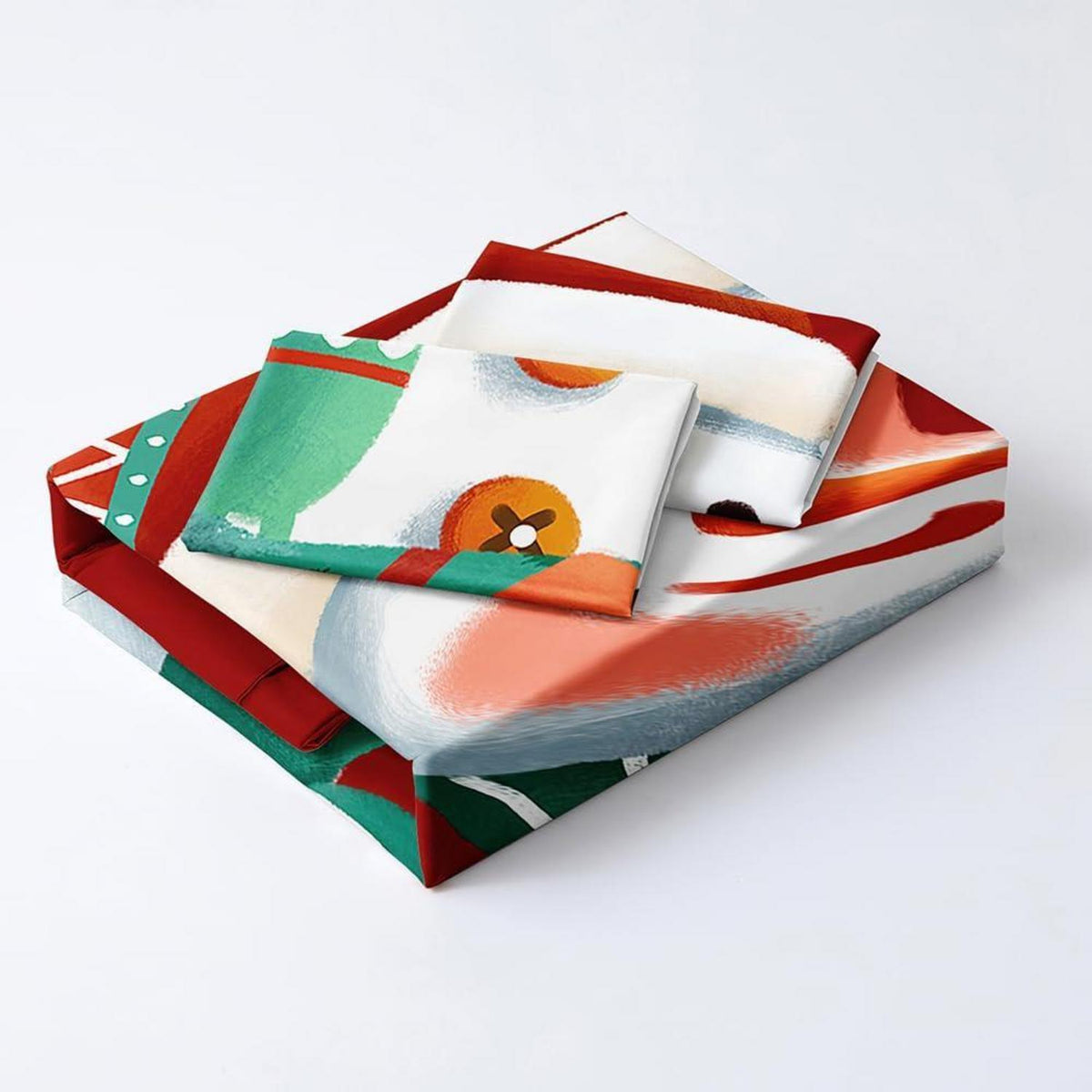 Weihnachts Bettwäsche Set 135x200 Rot Weiß 3D – 2-teilig