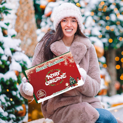 Adventskalender Weihnachtssocken 2024 Frauen 12 Paare Männer 35-38