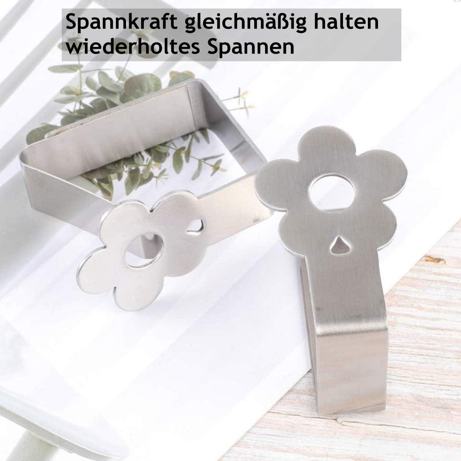 Tischdeckenklammern 8er Set Edelstahl für Picknick im Freien