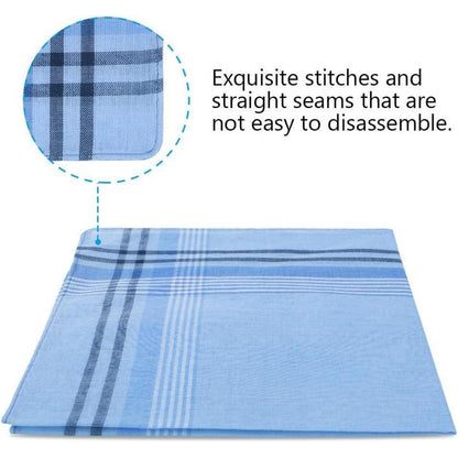 Herren Taschentücher Stoff 24er Set Baumwolle Plaid
