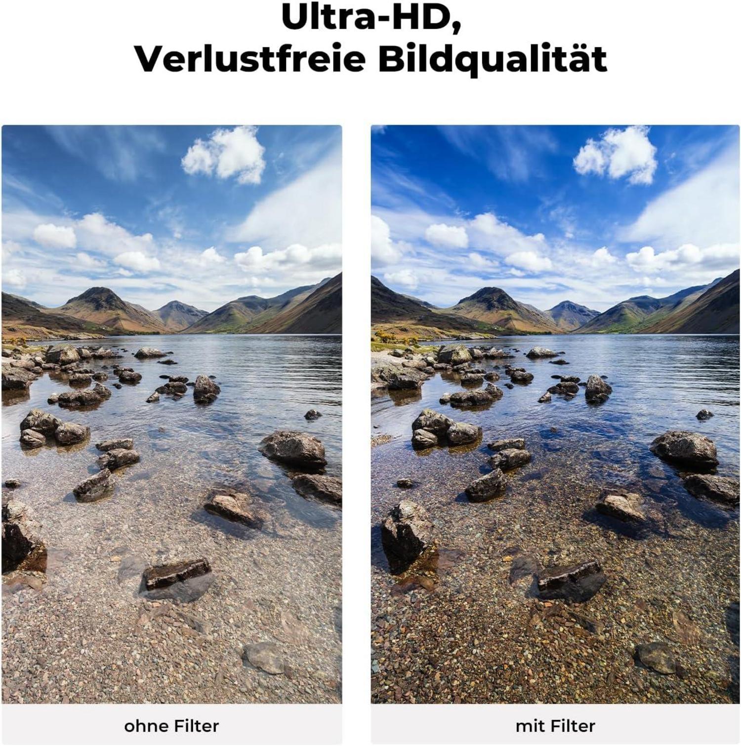 62mm Nano X-Serie Polfilter und UV Filter Sets mit Zubehör
