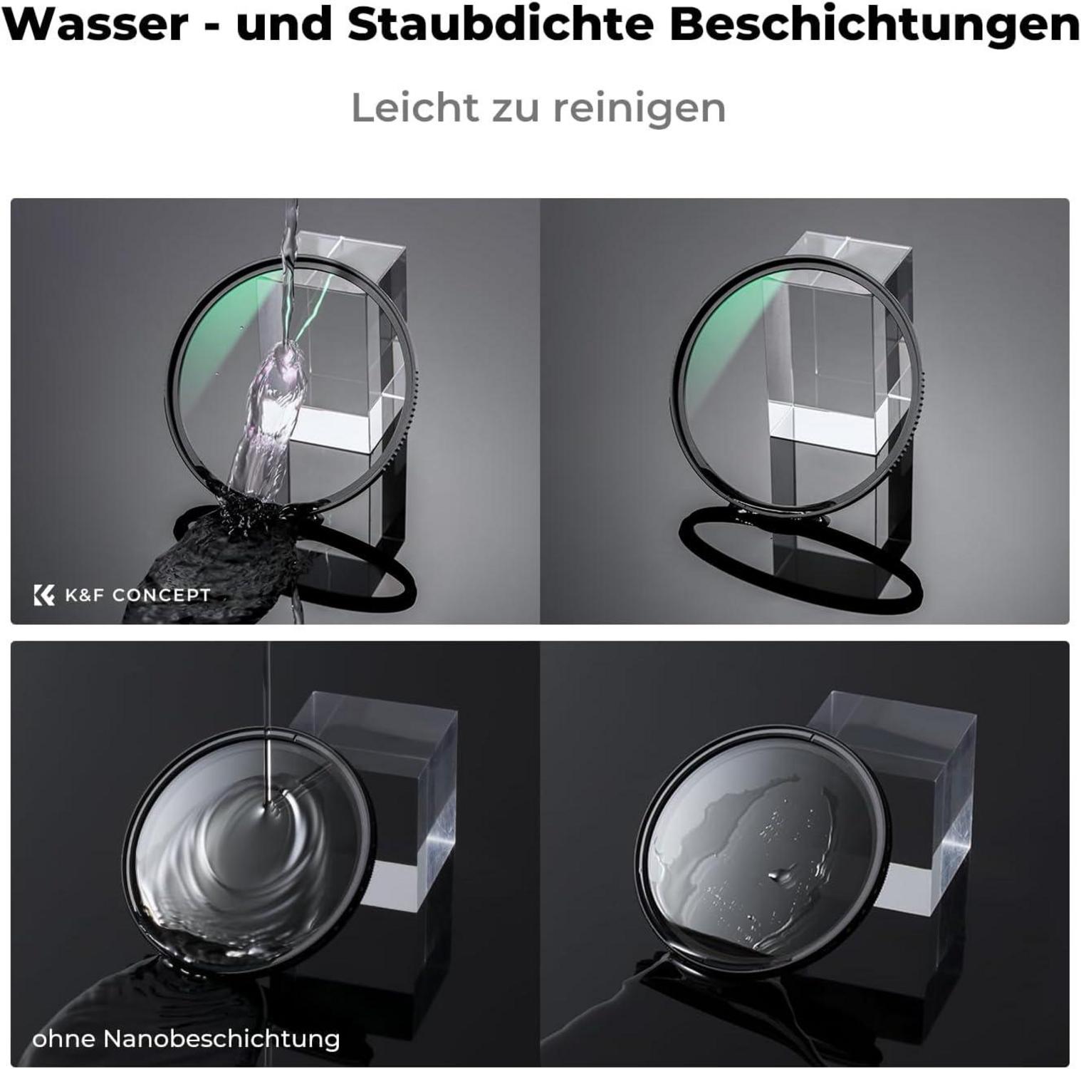 K&F Concept Nano X-Serie 62mm Filtersets Polfilter UV Reinigungstuch
