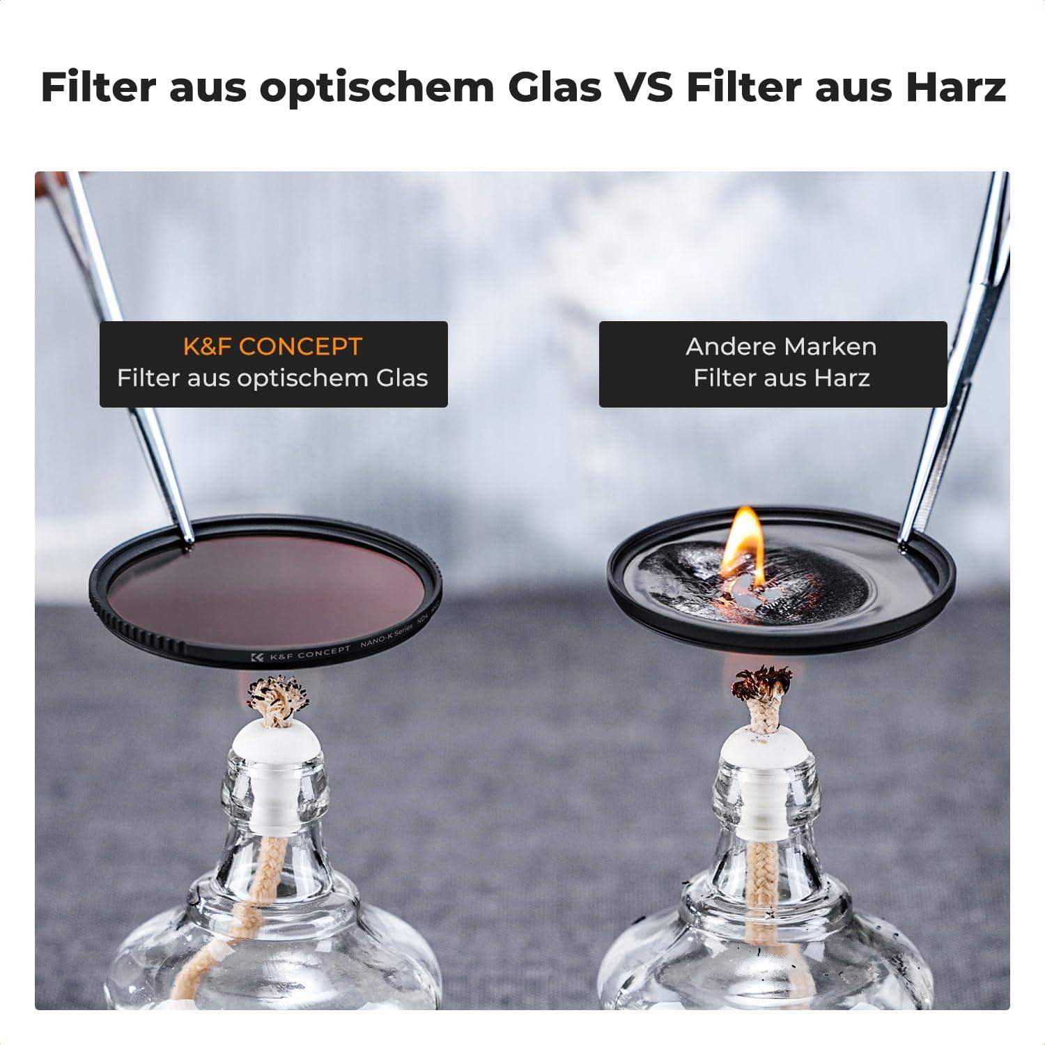 95mm K&F Concept Nano Filterset UV+CPL+ND4 Ultra Slim & Leicht