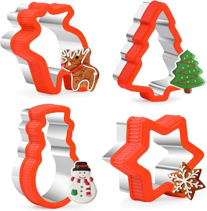 Weihnachts Ausstechformen Set Sandwich Ausstecher Edelstahl Schneemann