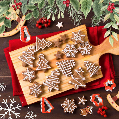Ausstechformen Weihnachten Set Schneemann Rentier Stern Edelstahl
