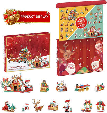 Weihnachts-Adventskalender für Kinder 2024 Bausteine 24-Tage Überraschung
