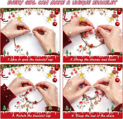 Adventskalender für Mädchen mit DIY Armband Bastelset 2024