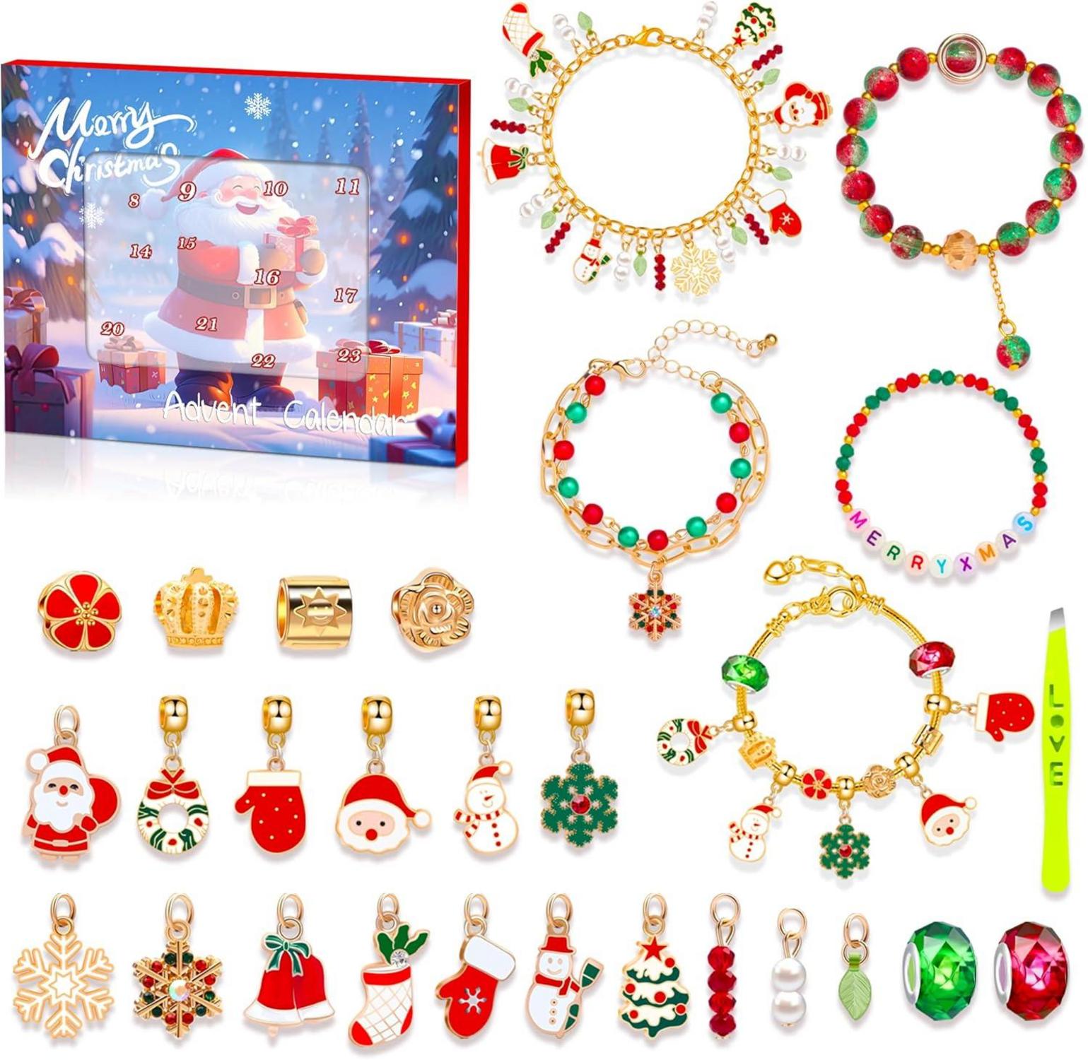 DIY Weihnachts-Adventskalender mit Überraschungsarmband