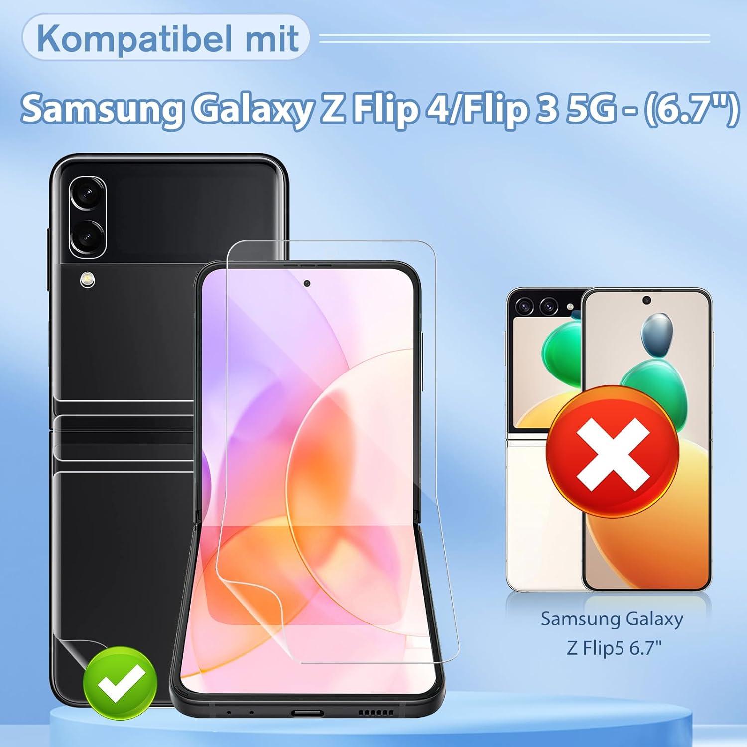 Agedate Panzerglas Samsung Galaxy Z Flip 3/4 Displayschutz