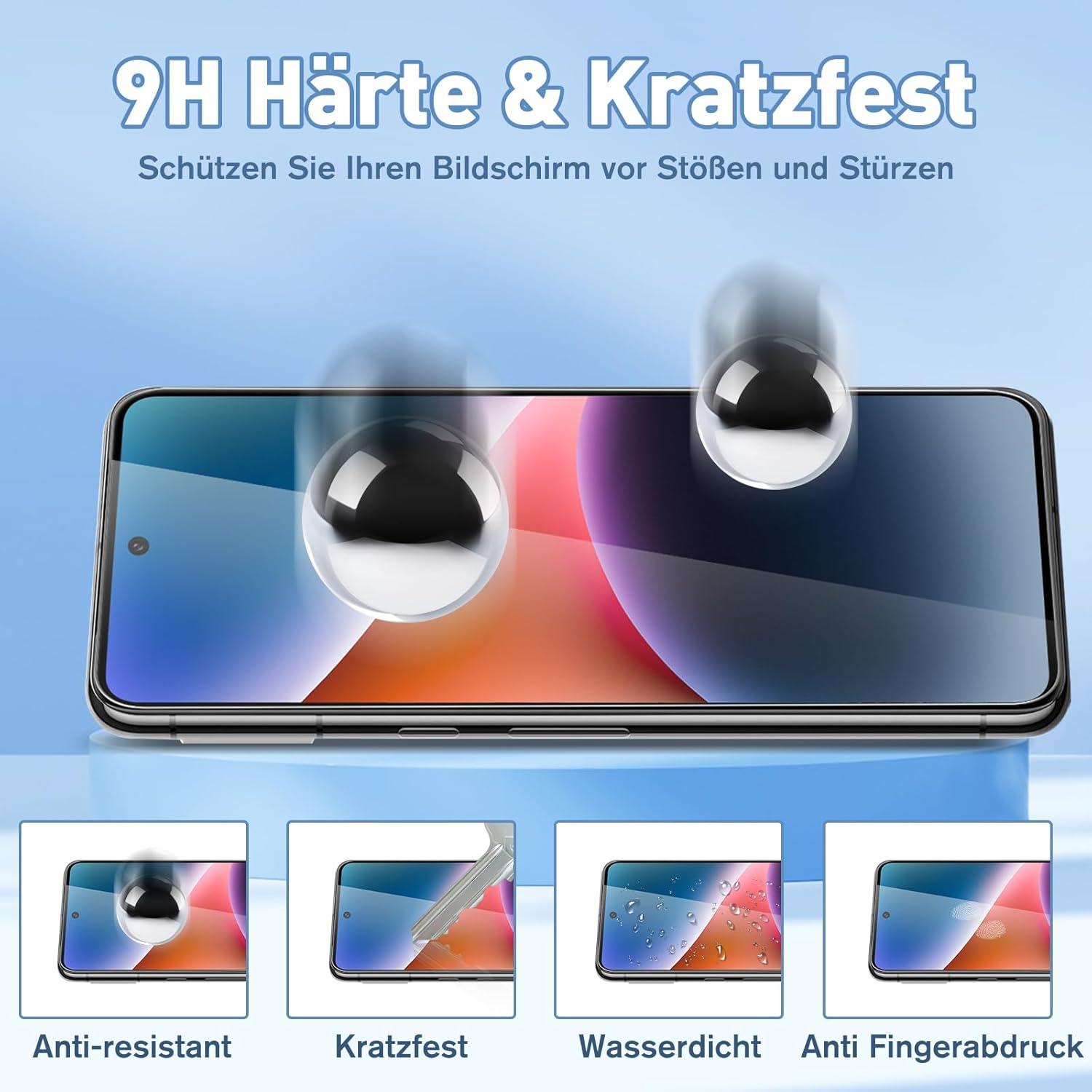 Agedate 2 Stück Panzerglas Schutzfolie Google Pixel 8 Kameraschutz HD 9H Härte Blocking Fingerabdrücke Display-Schutzfolie