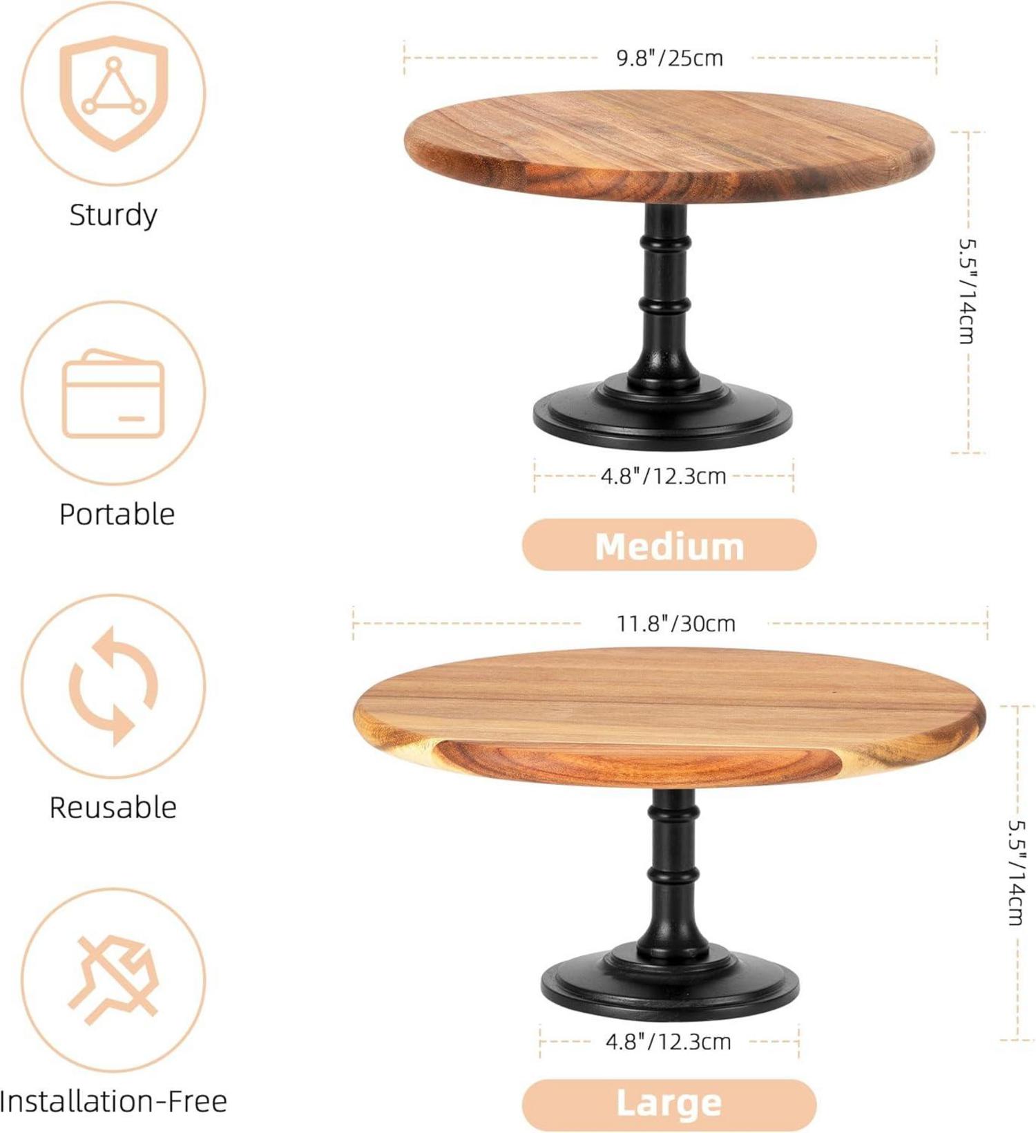 Etagere Tortenständer Cupcake Holz Serviertablett