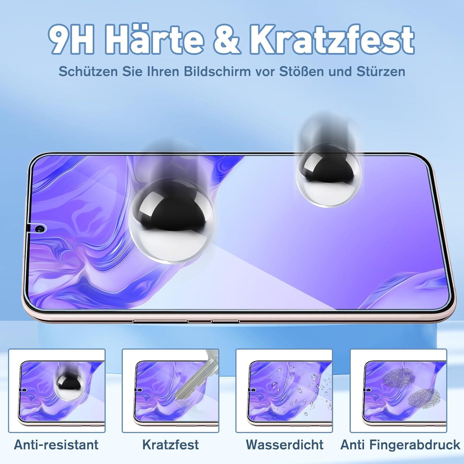 Schutzfolie Panzerglas Samsung Galaxy S22 2 Stück Scratch Resistant