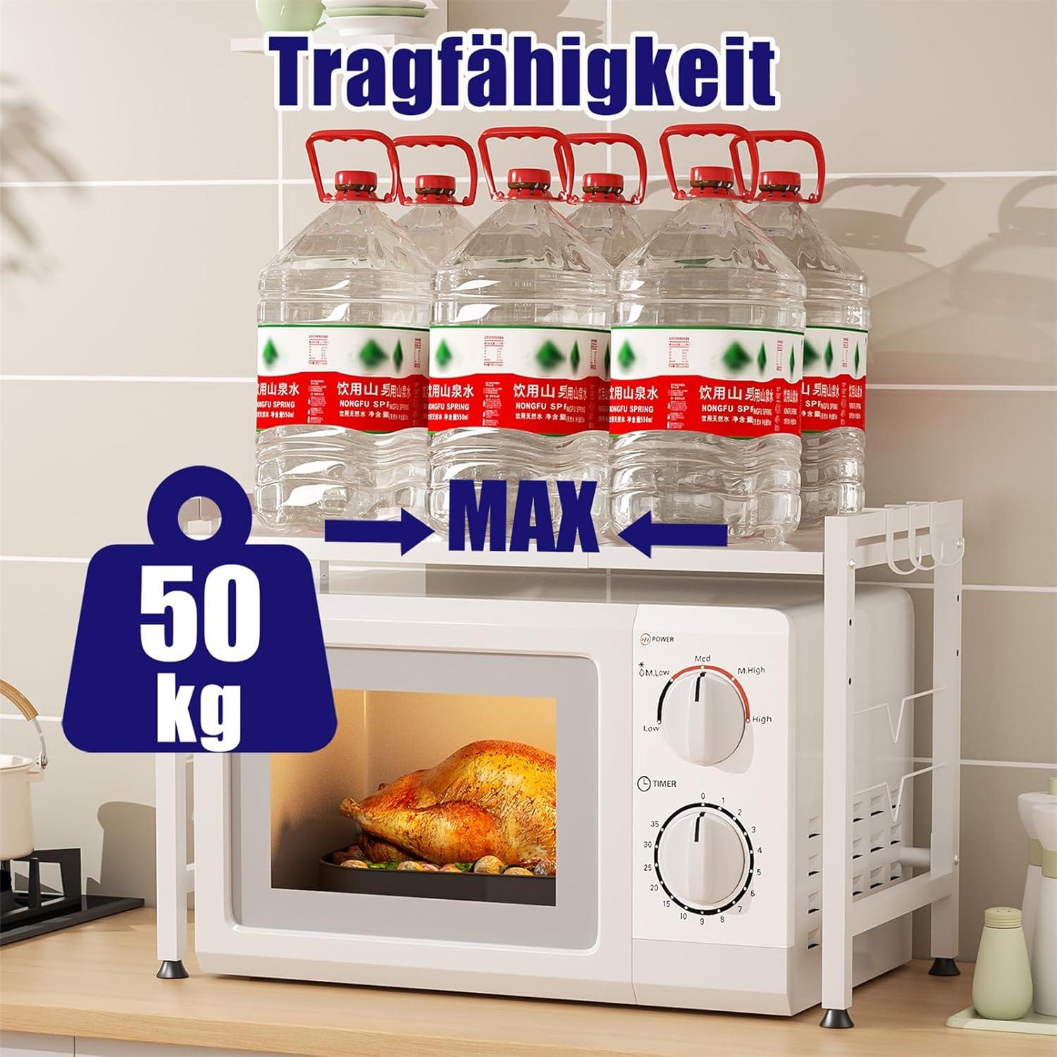Kimfead Mikrowellenregal 2-Stufig Verstellbares Küchenregal